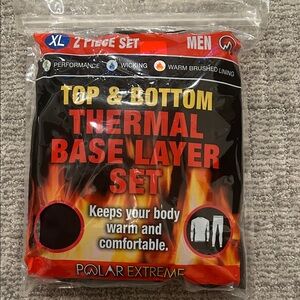 Polar Extreme Black Thermal Base Layer Set for Men